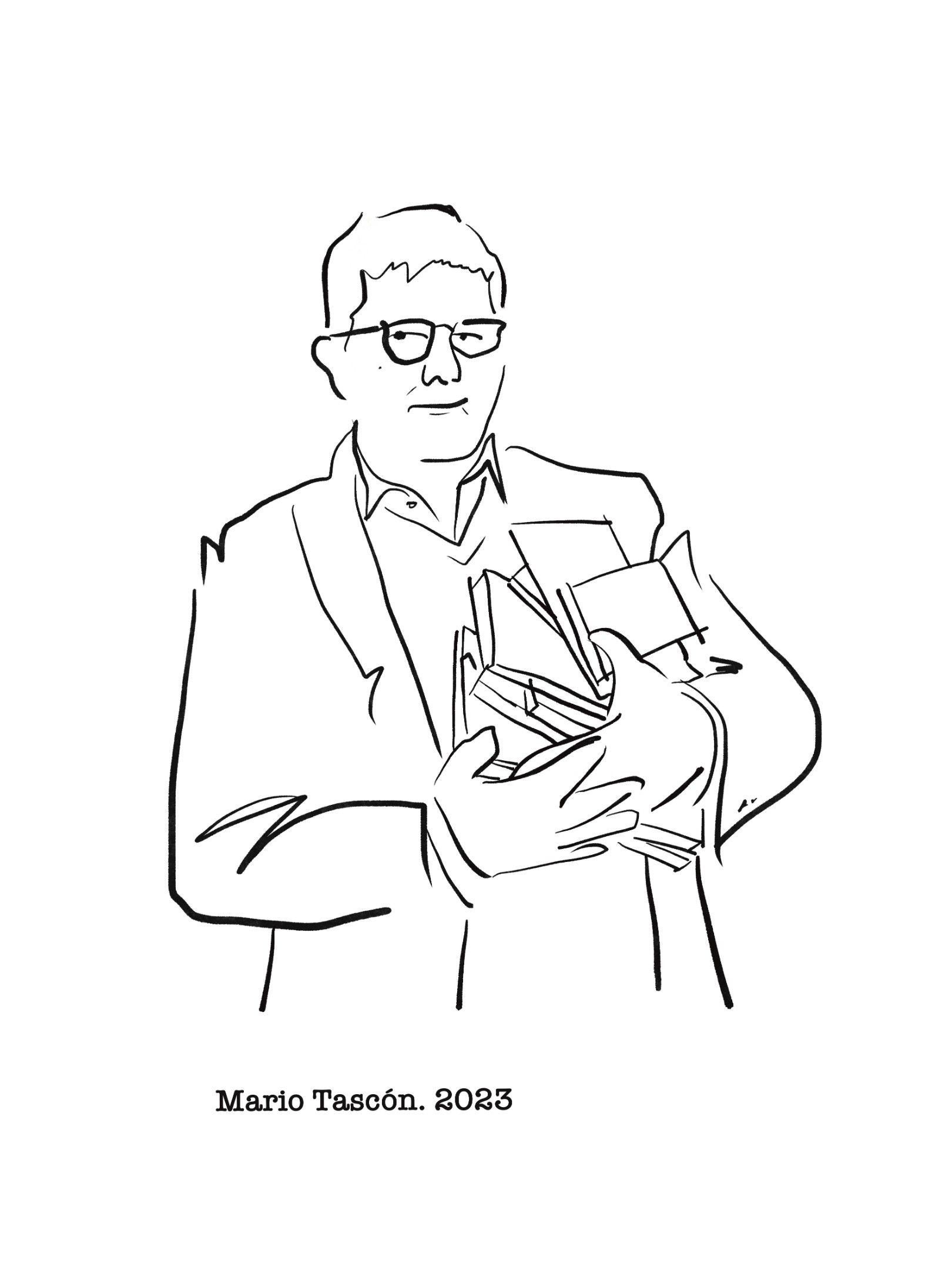 Ilustración de Mario Tascón por Javier Carlos.