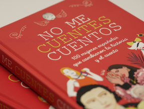 Imagen de la portada del libro 'No me cuentes cuentos' donde aparecen ilustraciones.